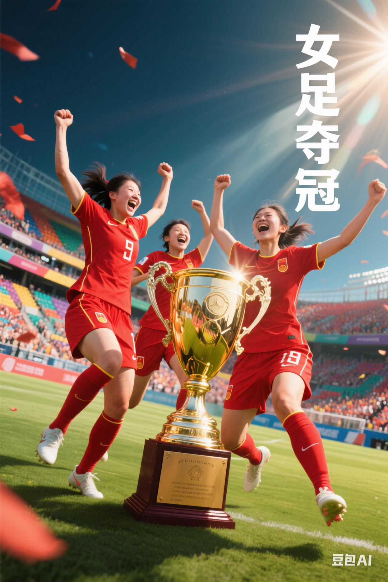 亚洲女足锦标赛中，中国队取得一连串胜利